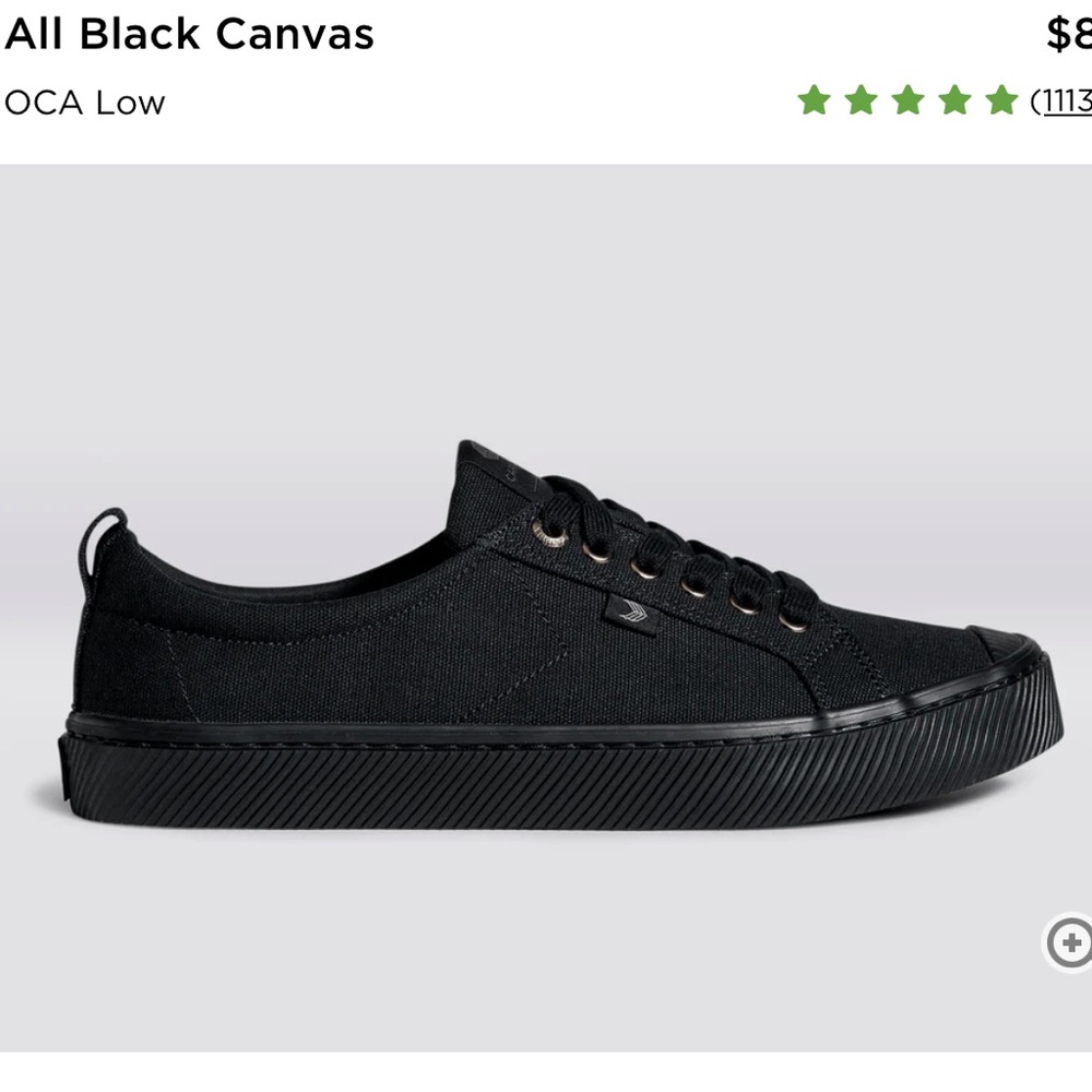 Cariuma OCA Low in All Black Canvas